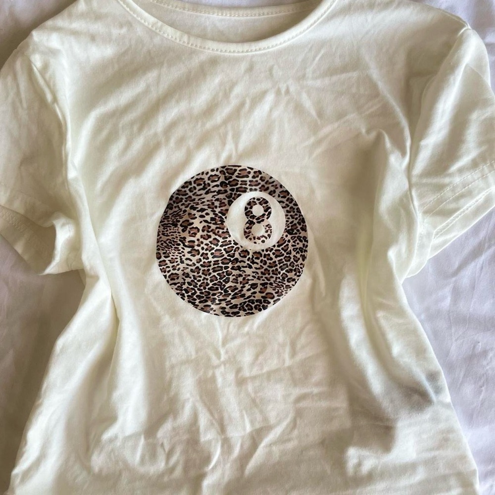 Leopard Print 8 Ball Graphic Tee